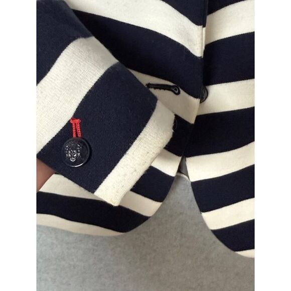 GAP The Academy Blazer Blue White Striped Double Button Closure Size 8 NWT - Picture 6 of 7